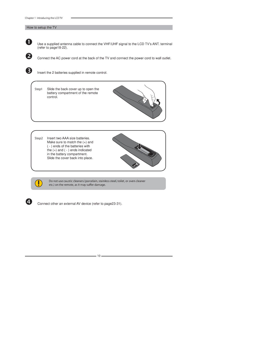 Polaroid TDA-03211C manual Connect other an external AV device refer to page23-31 