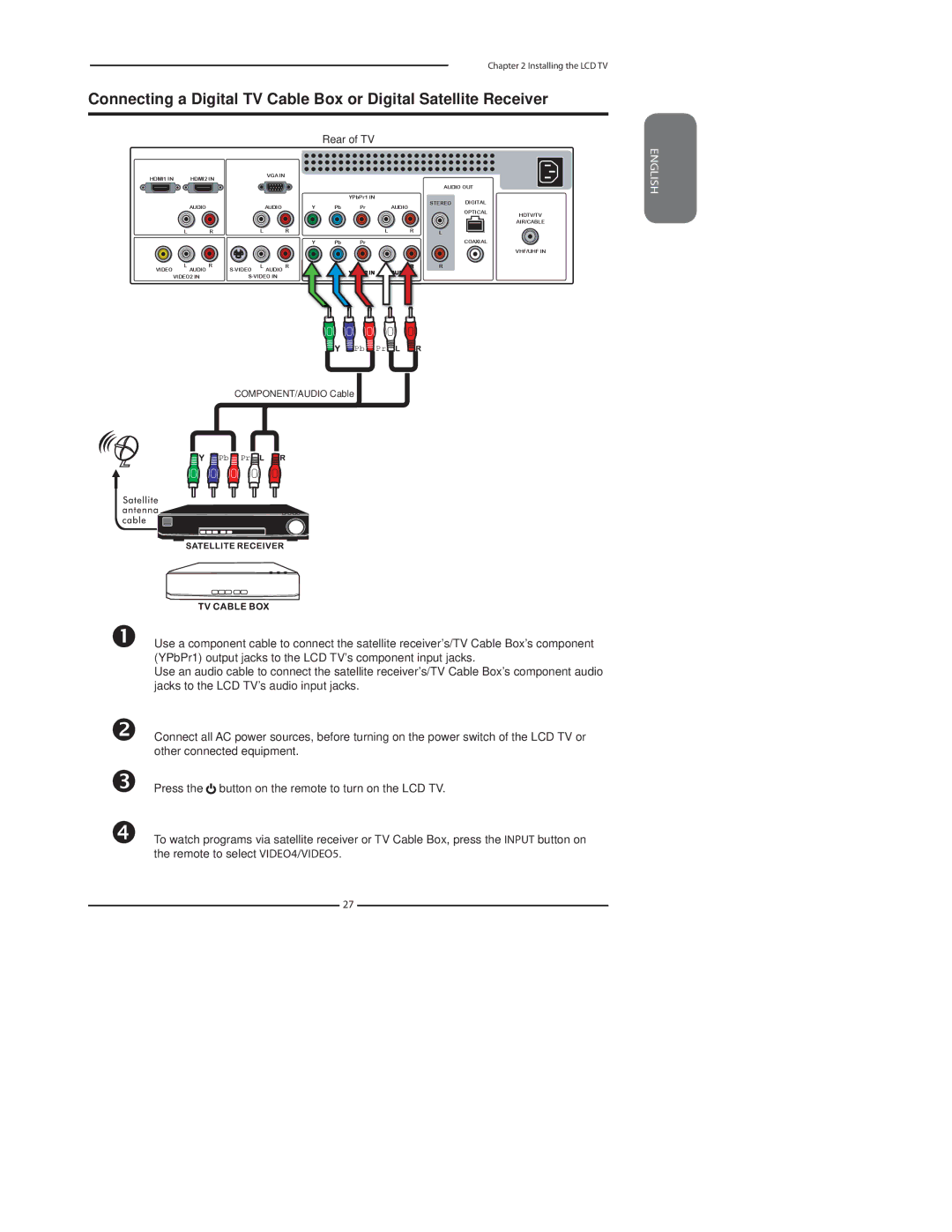 Polaroid TDA-03211C manual COMPONENT/AUDIO Cable 