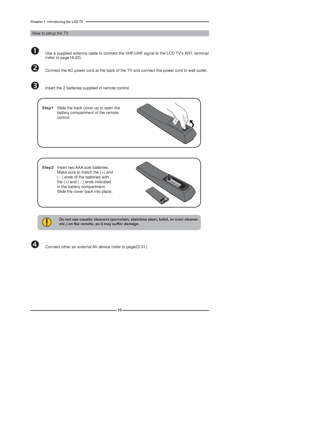 Polaroid TDX-02610B manual Connect other an external AV device refer to page23-31 