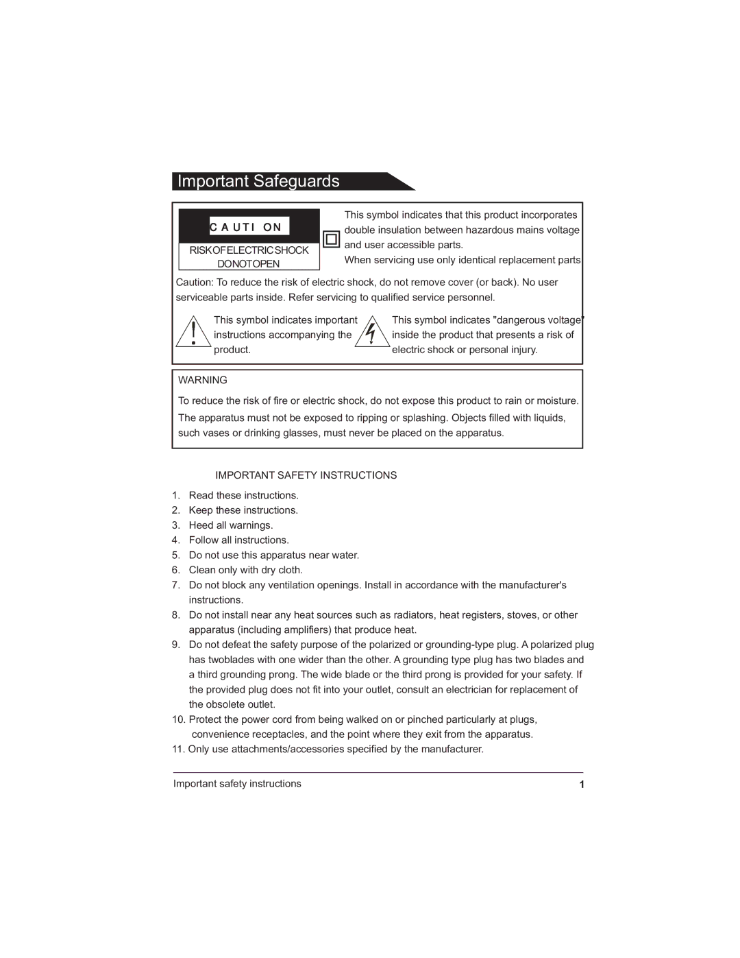 Polaroid TDX-142 manual 