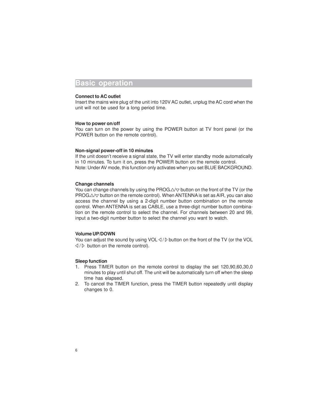 Polaroid TTM-2004 manual Basic operation 