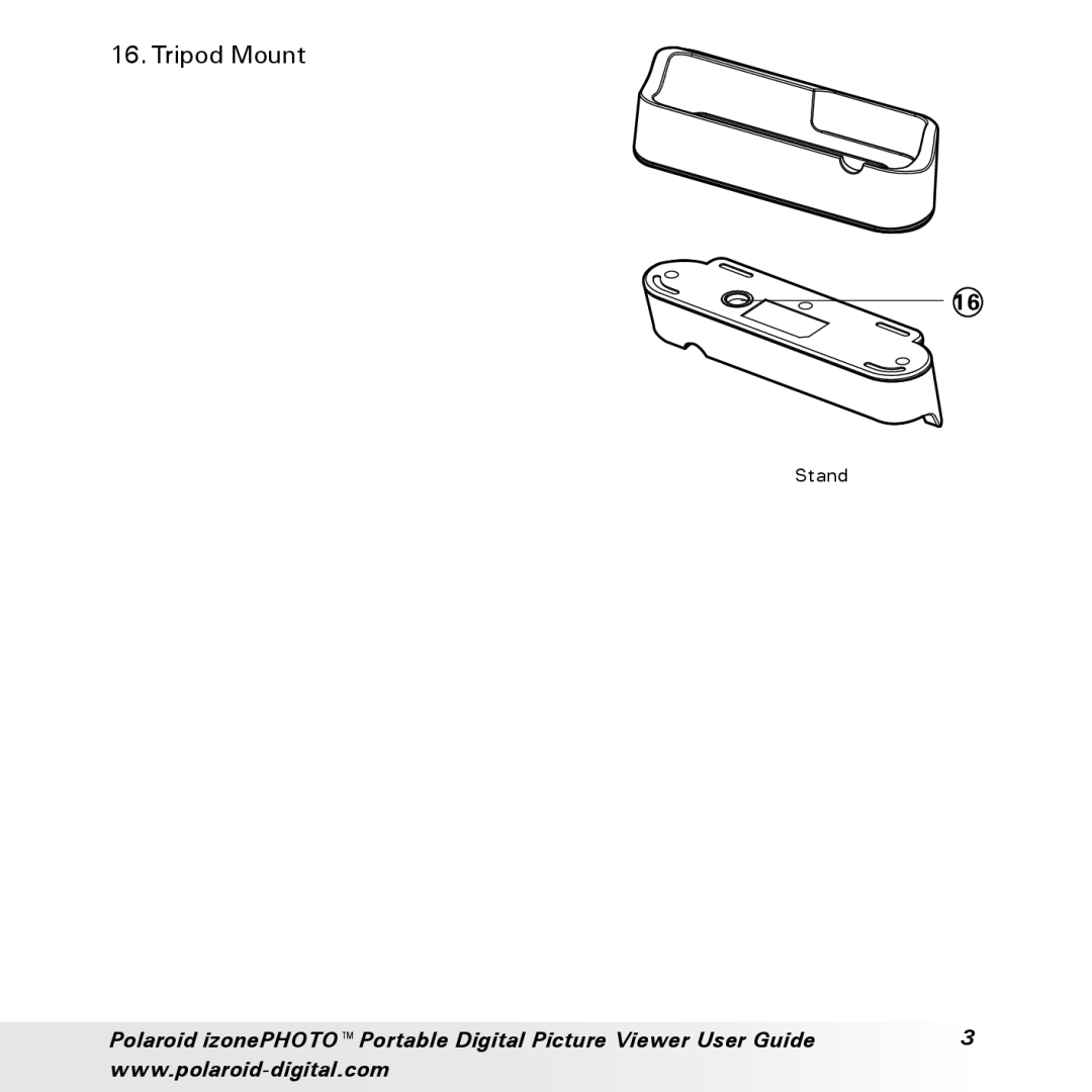 Polaroid User Guide manual Tripod Mount 