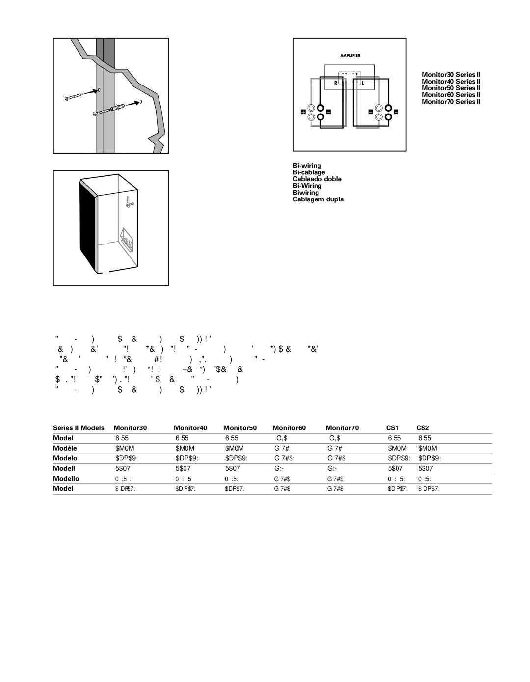 Polk Audio AM4095-A, AM6095-B owner manual CS1 CS2 