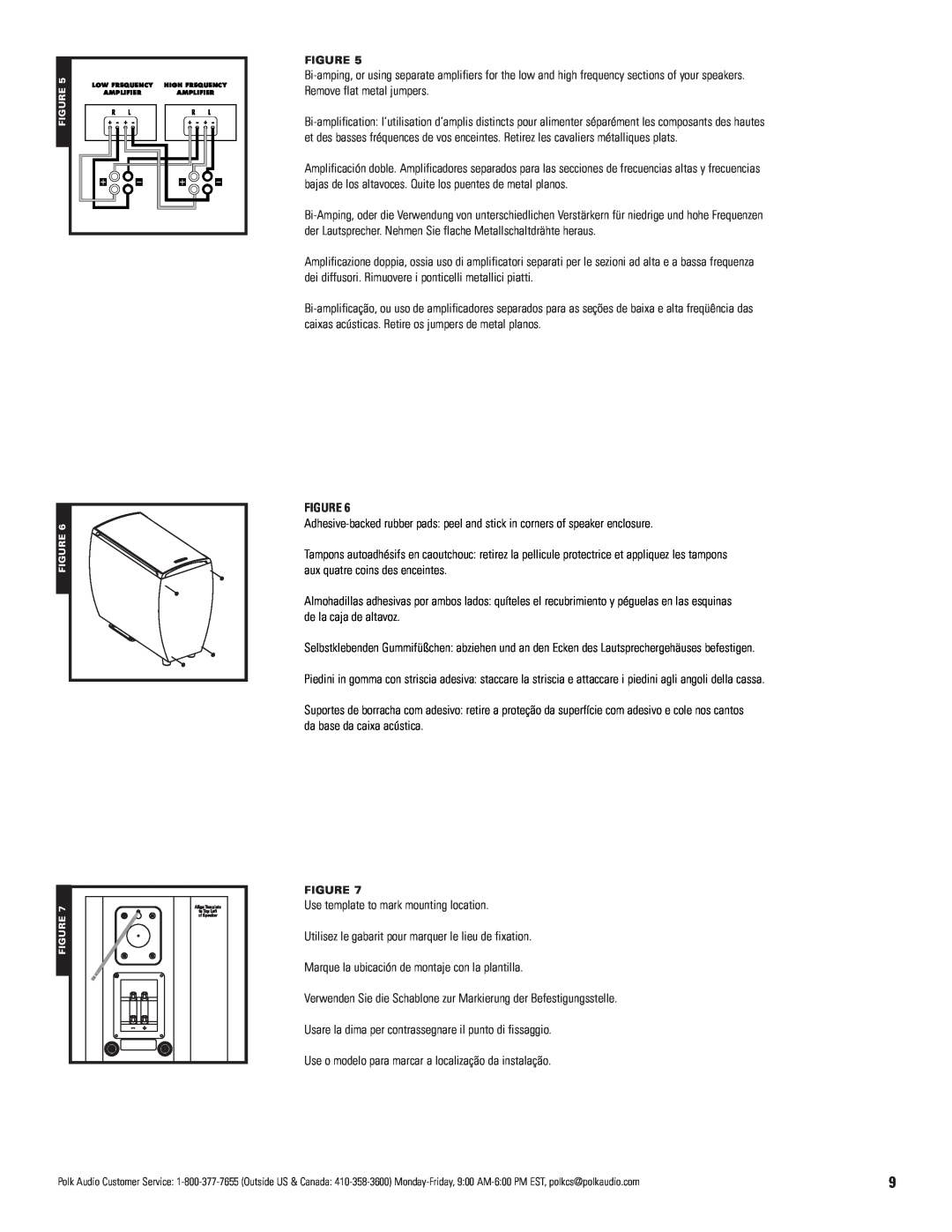 Polk Audio AM9975-C4, AM7775-B owner manual Use template to mark mounting location 