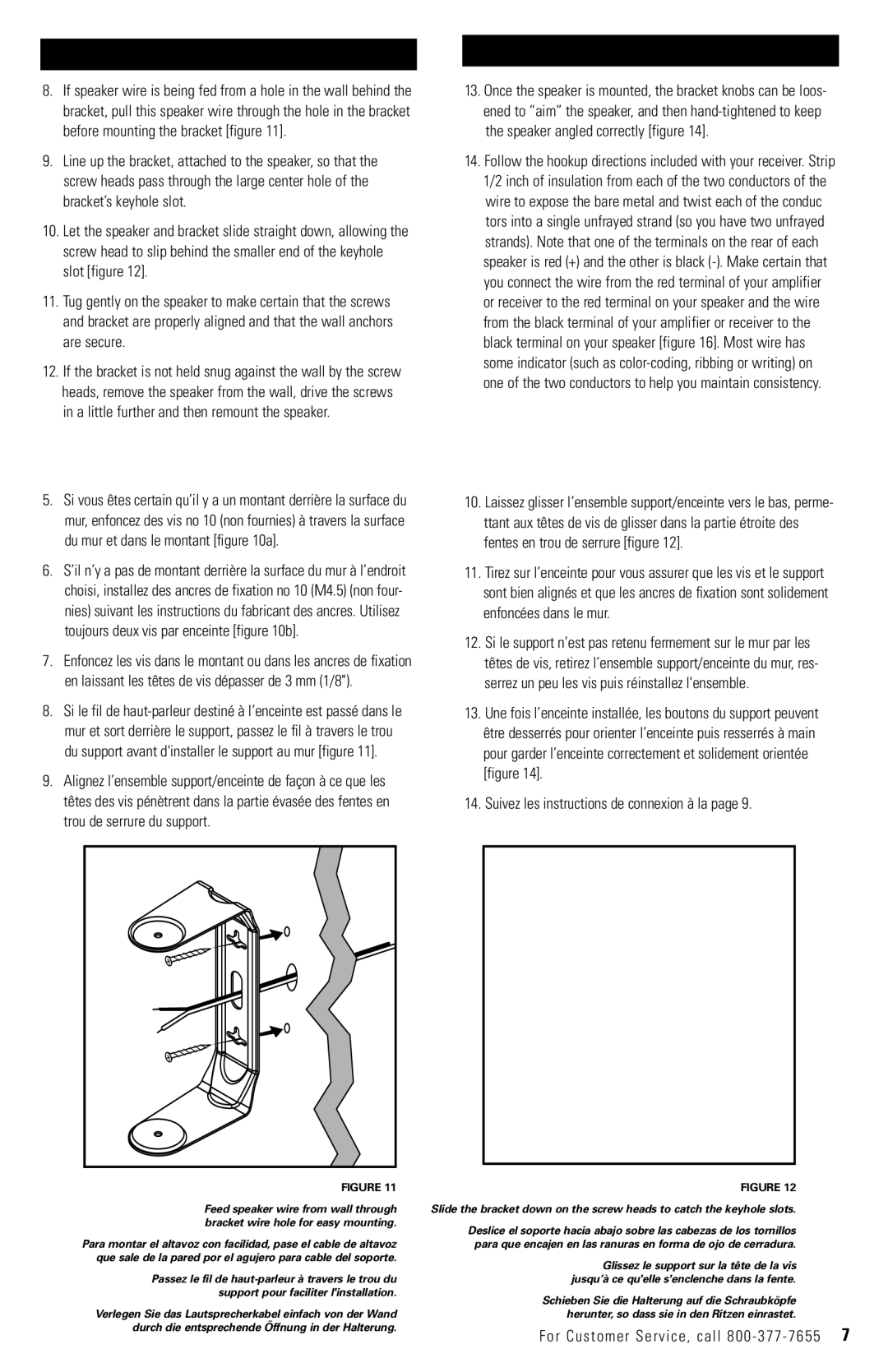 Polk Audio ATRIUM65SDI owner manual Suivez les instructions de connexion à la 