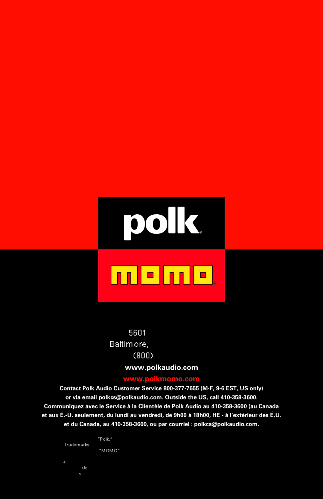 Polk Audio C500.1 owner manual 