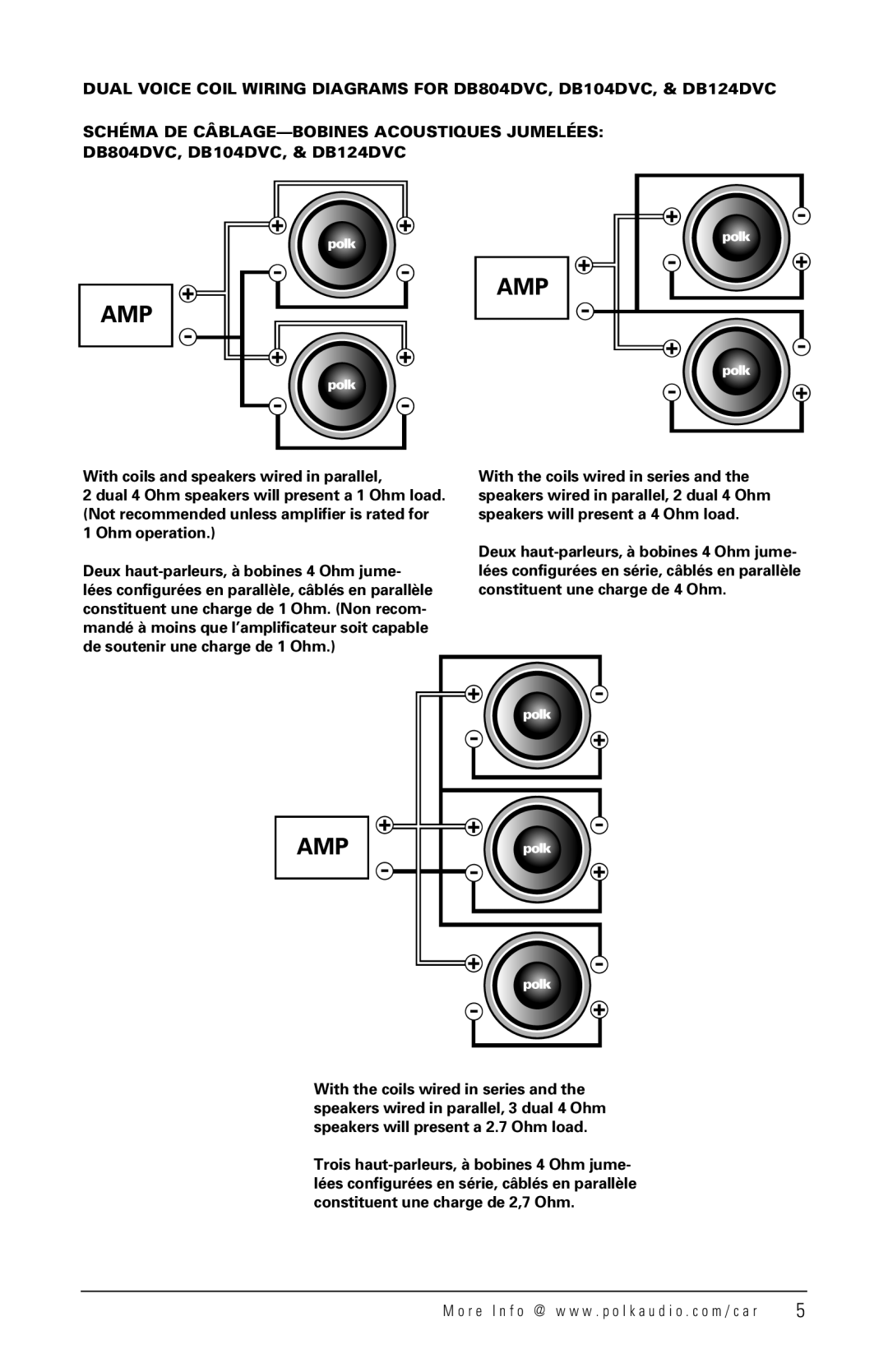 Polk Audio DB804 manual R e I n f o @ w w w . p o l k a u d i o . c o m / c a r 