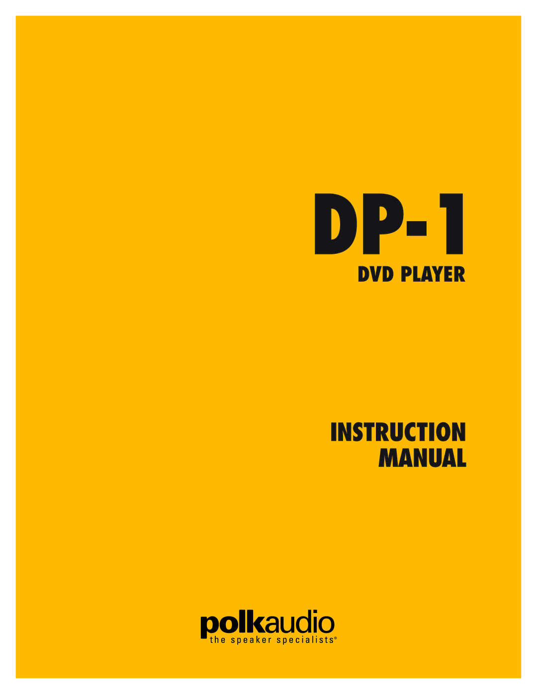 Polk Audio DP-1 manual 