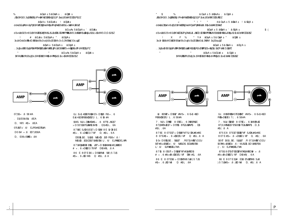 Polk Audio DXI112 DVC, DXI124 SVC, DXI112 SVC, DXI804 DVC, DXI104 DVC Wiring Diagrams for DXi804 SVC, DXi104 SVC & DXi124 SVC 