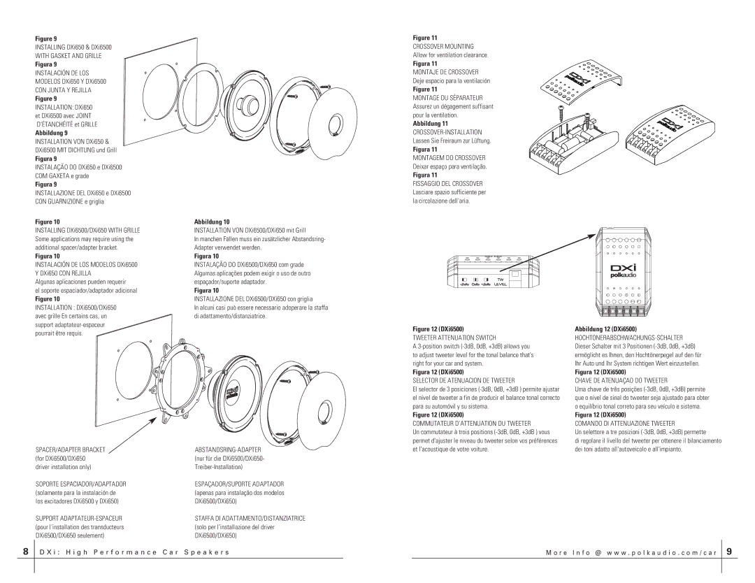 Polk Audio DXI350 manual Abbildung 12 DXi6500 