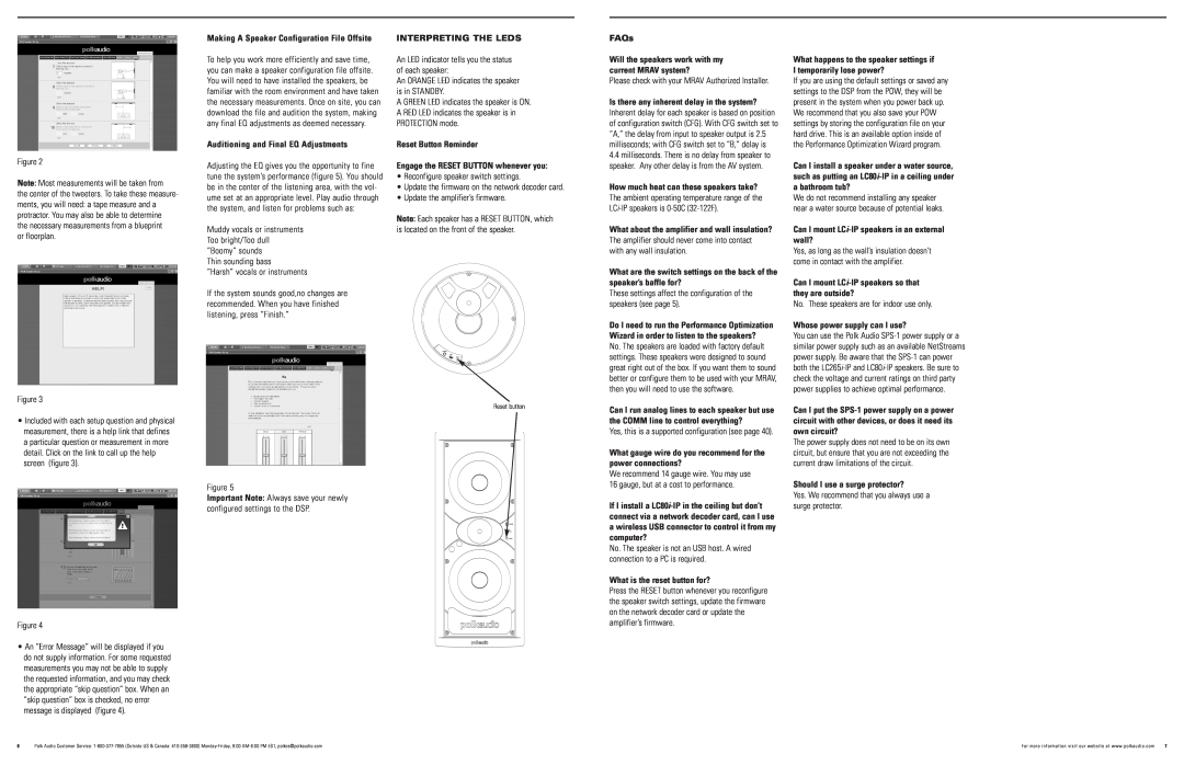 Polk Audio LC80i-IP, LC265i-IP owner manual Making A Speaker Configuration File Offsite 