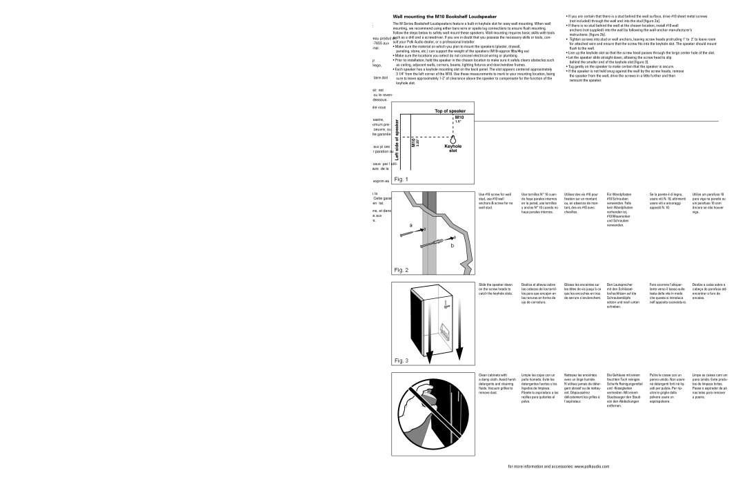 Polk Audio M20, M10 owner manual Polk Audio Limited Warranty 