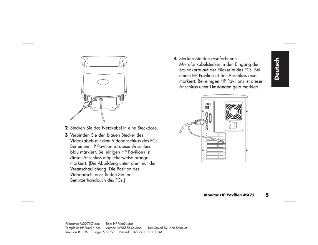 Polk Audio MX75 manual Deutsch 