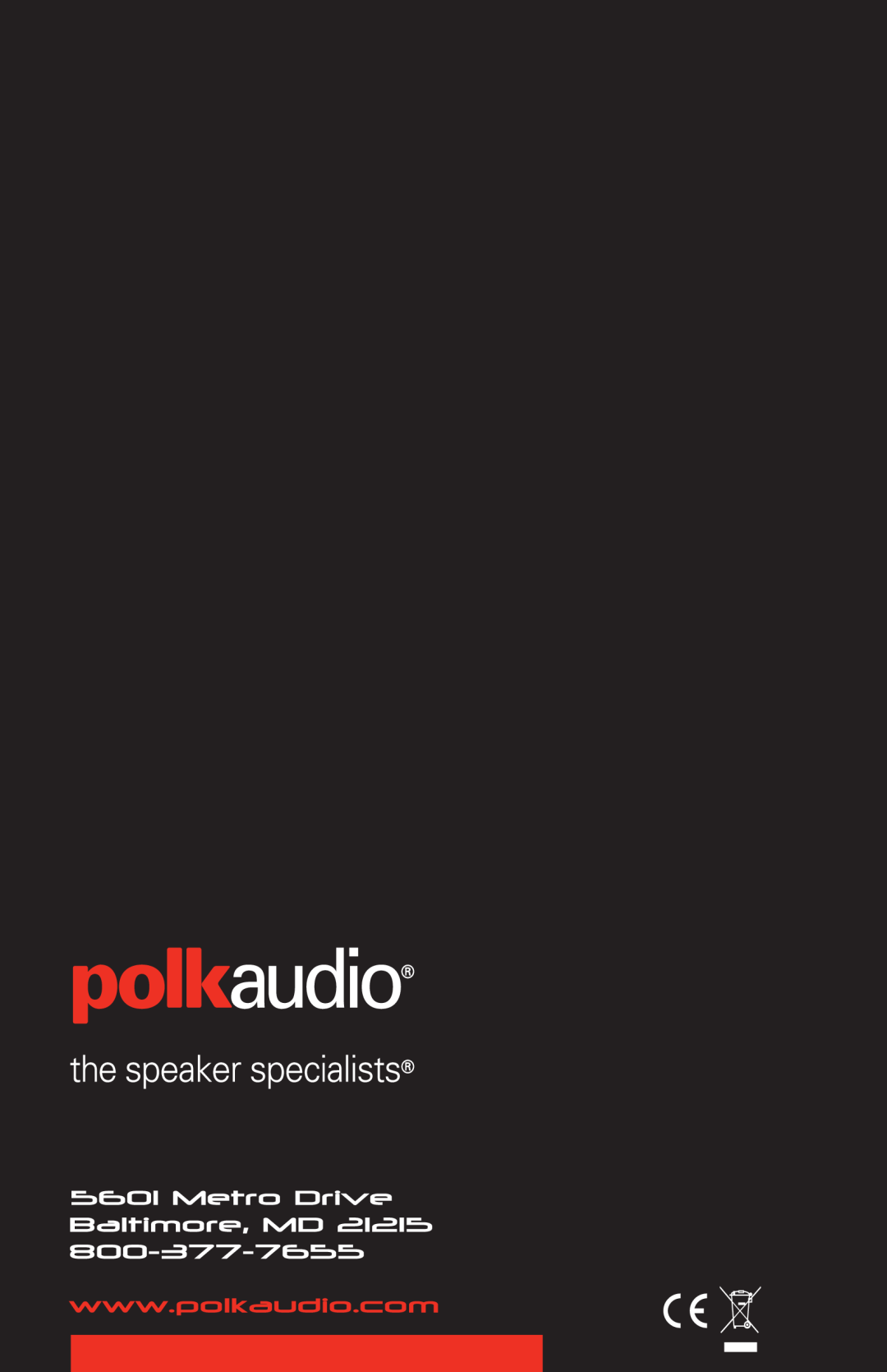Polk Audio PA660, PA330, PA880 manual 