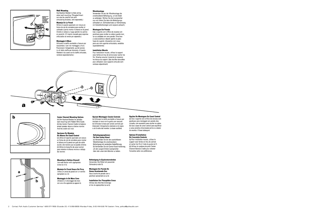 Polk Audio RM101 manual 