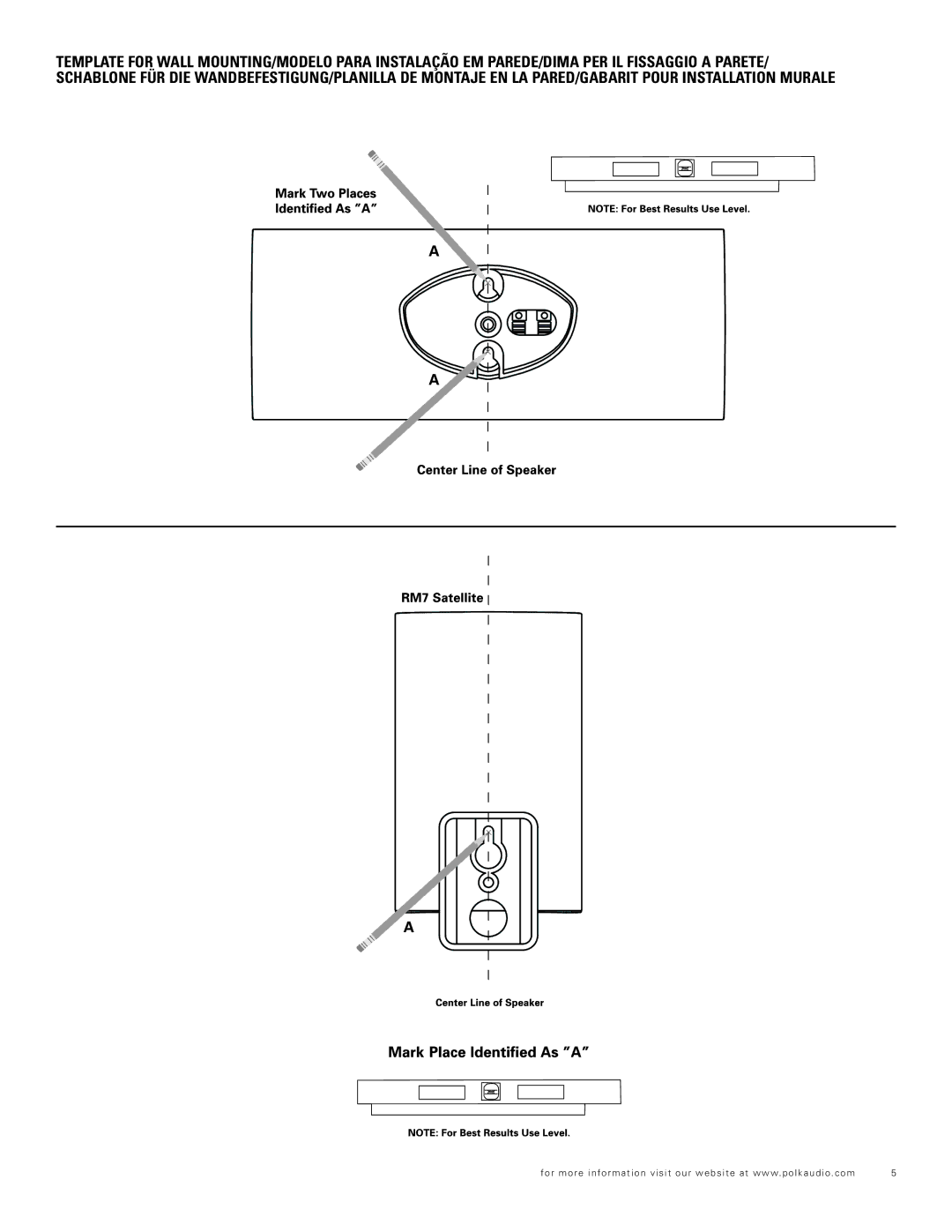 Polk Audio RM706 important safety instructions 