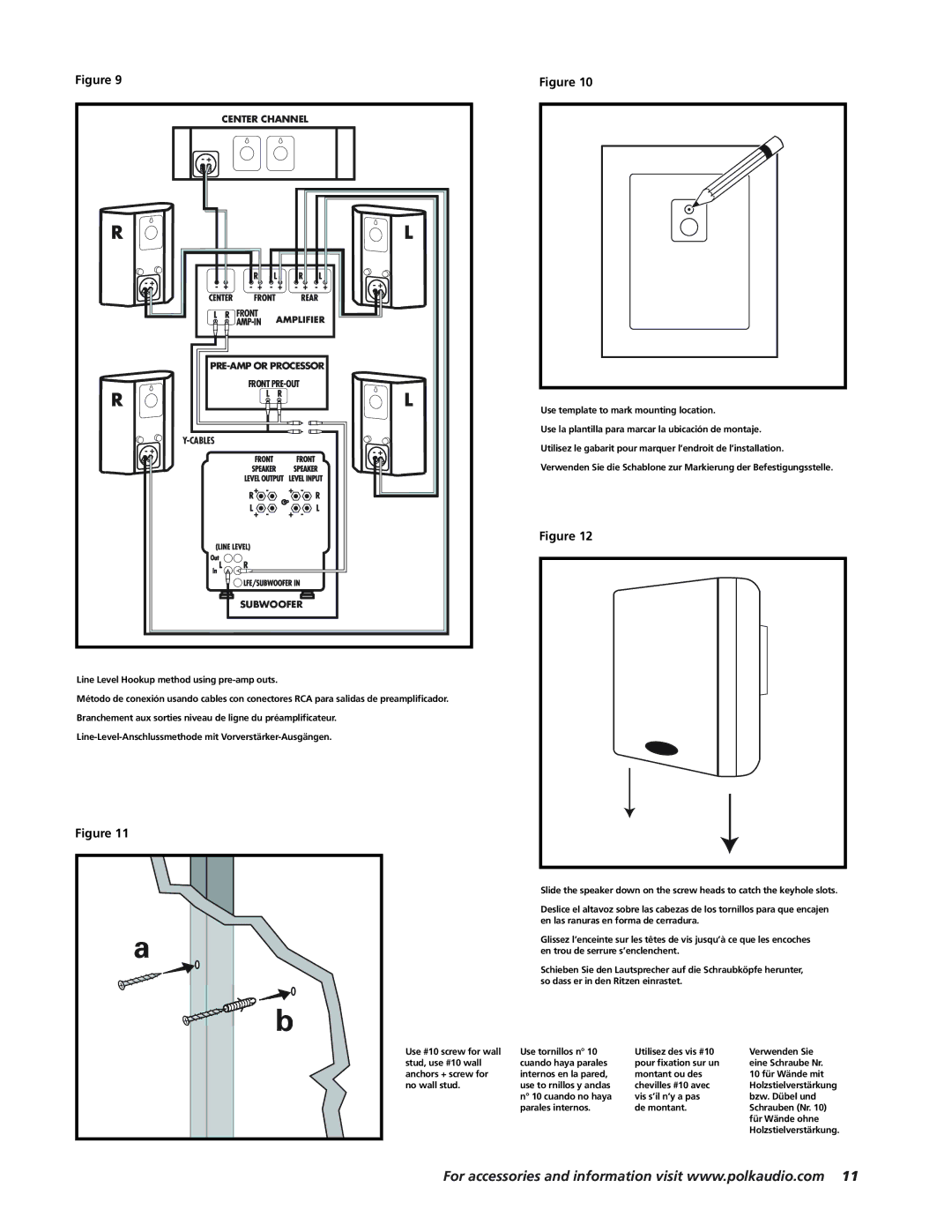 Polk Audio RM7200S owner manual Center Channel 