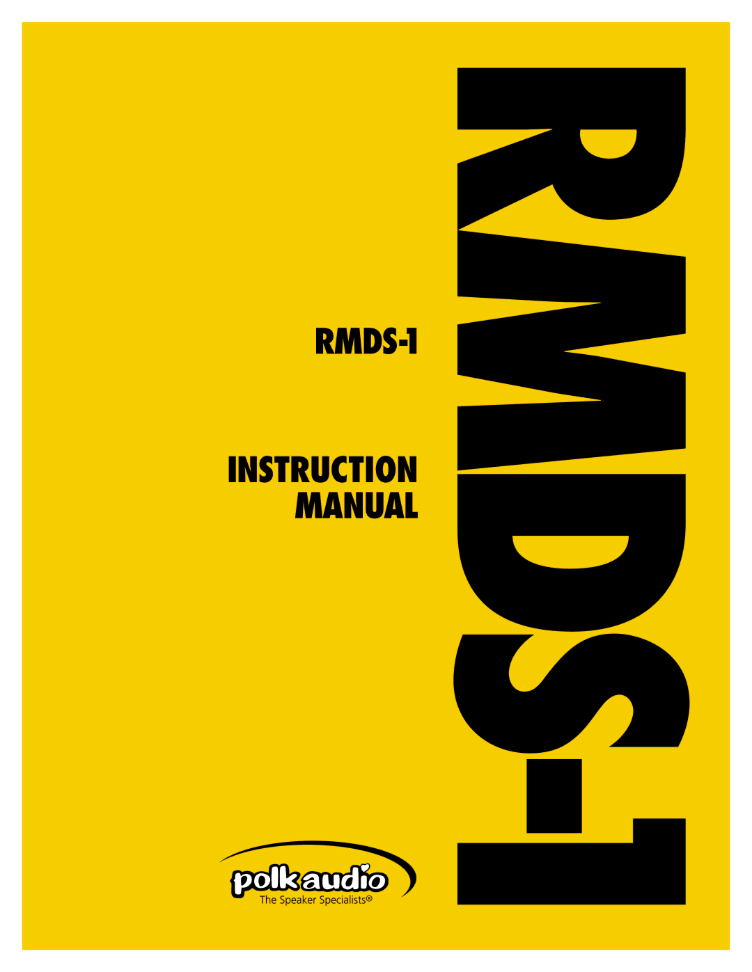 Polk Audio RMDS-1 instruction manual 