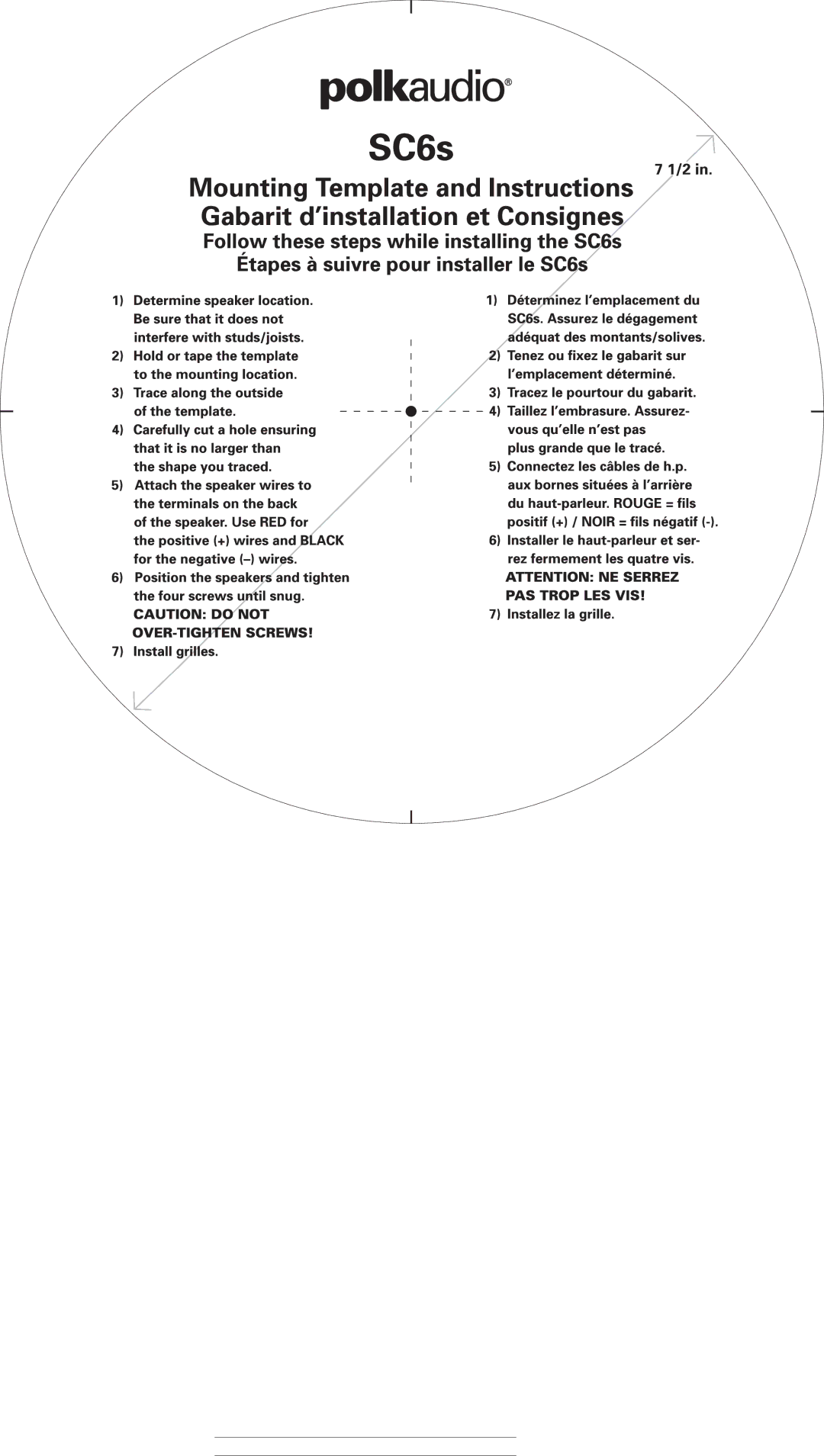 Polk Audio SC6S manual 