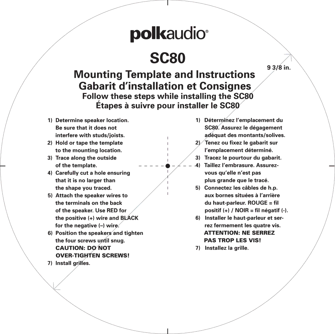 Polk Audio SC80 manual 