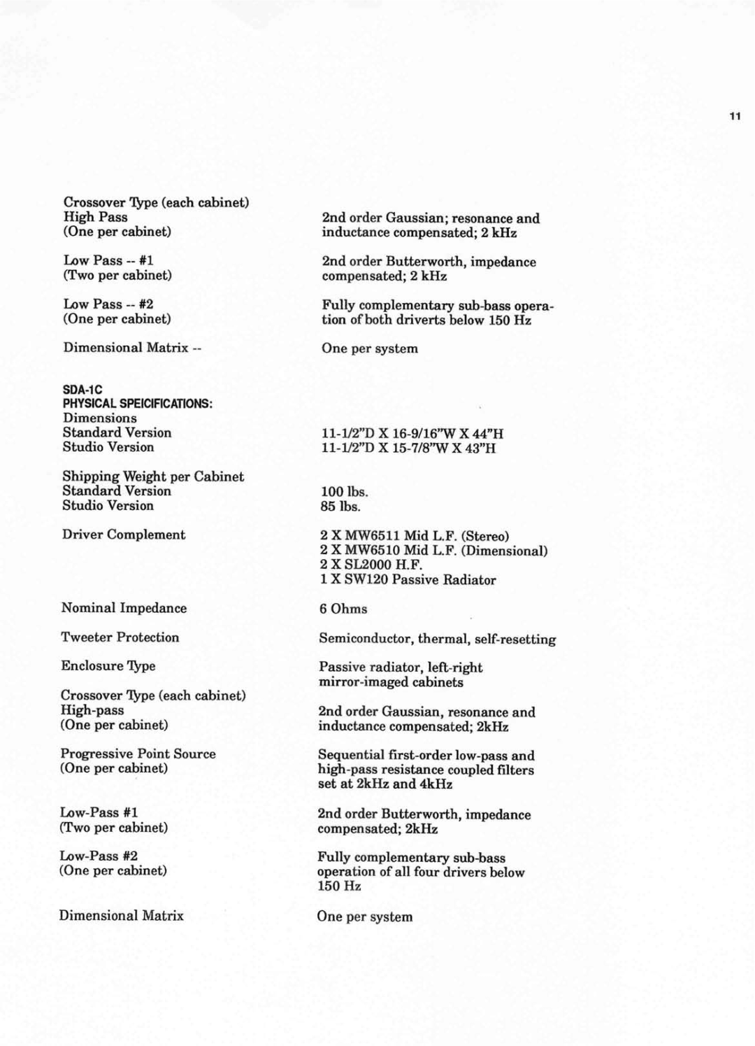 Polk Audio SDA manual 