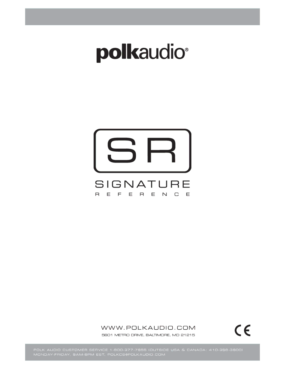 Polk Audio SR 124, SR124DVC, SR 104, SR104DVC owner manual Metro DRIVE, BALTIMORE, MD 