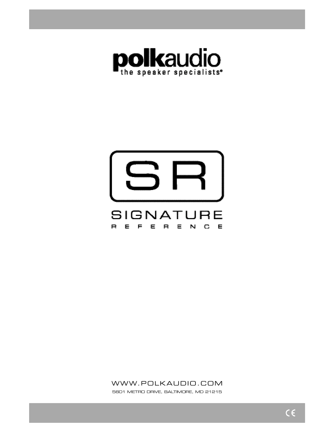 Polk Audio SR6500 owner manual Metro DRIVE, BALTIMORE, MD 