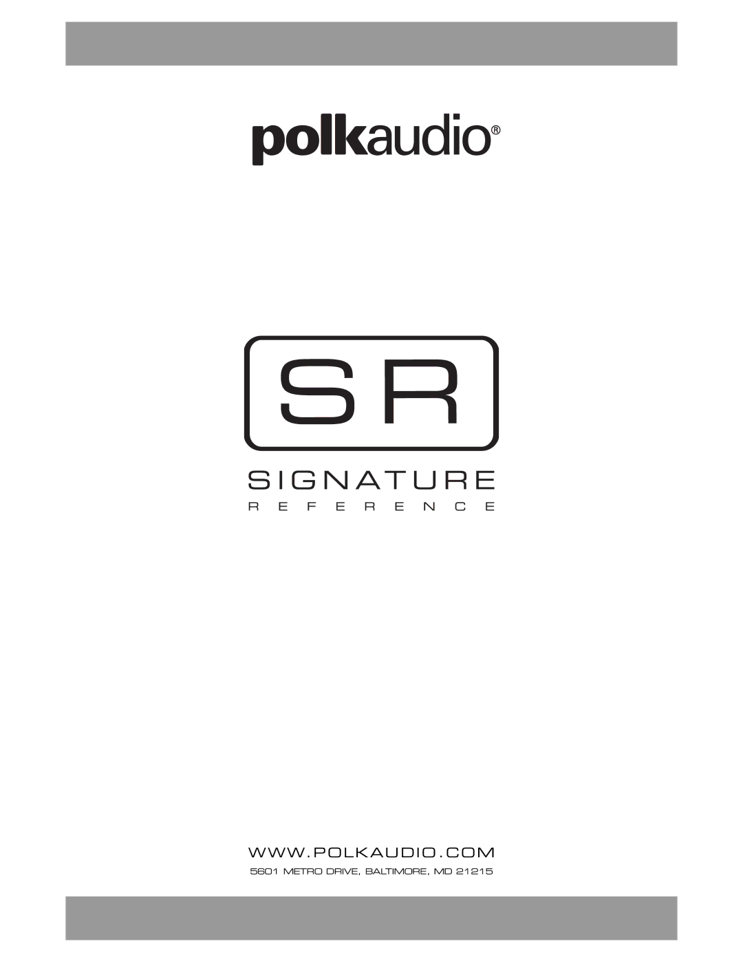 Polk Audio SR65006, SR52505 owner manual Metro DRIVE, BALTIMORE, MD 