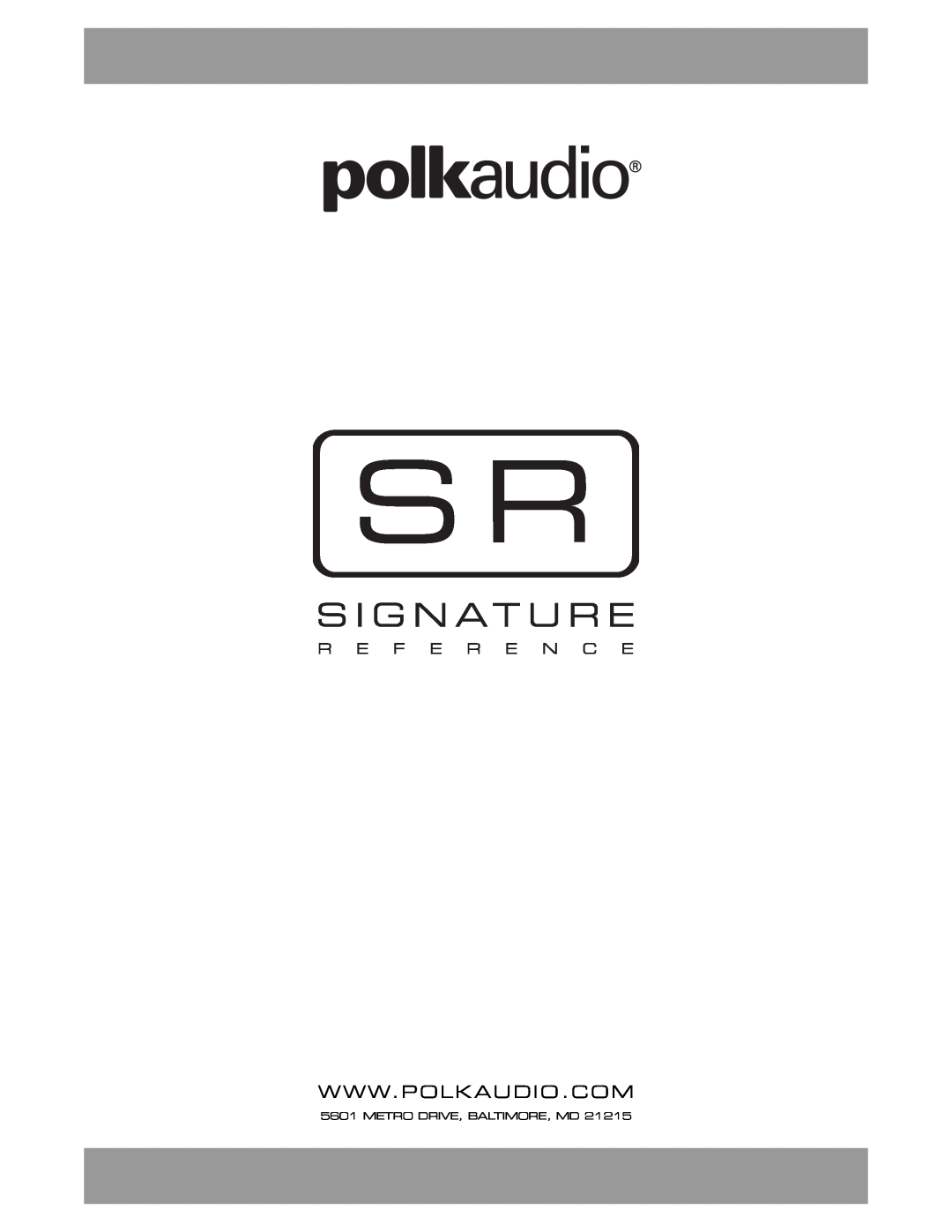 Polk Audio SR65006, SR52505 owner manual Metro Drive, Baltimore, Md 