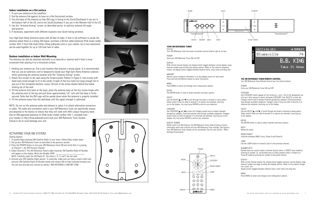 Polk Audio XRt112 owner manual Indoor installation on a flat surface, Outdoor installation or Indoor Wall Mounting 