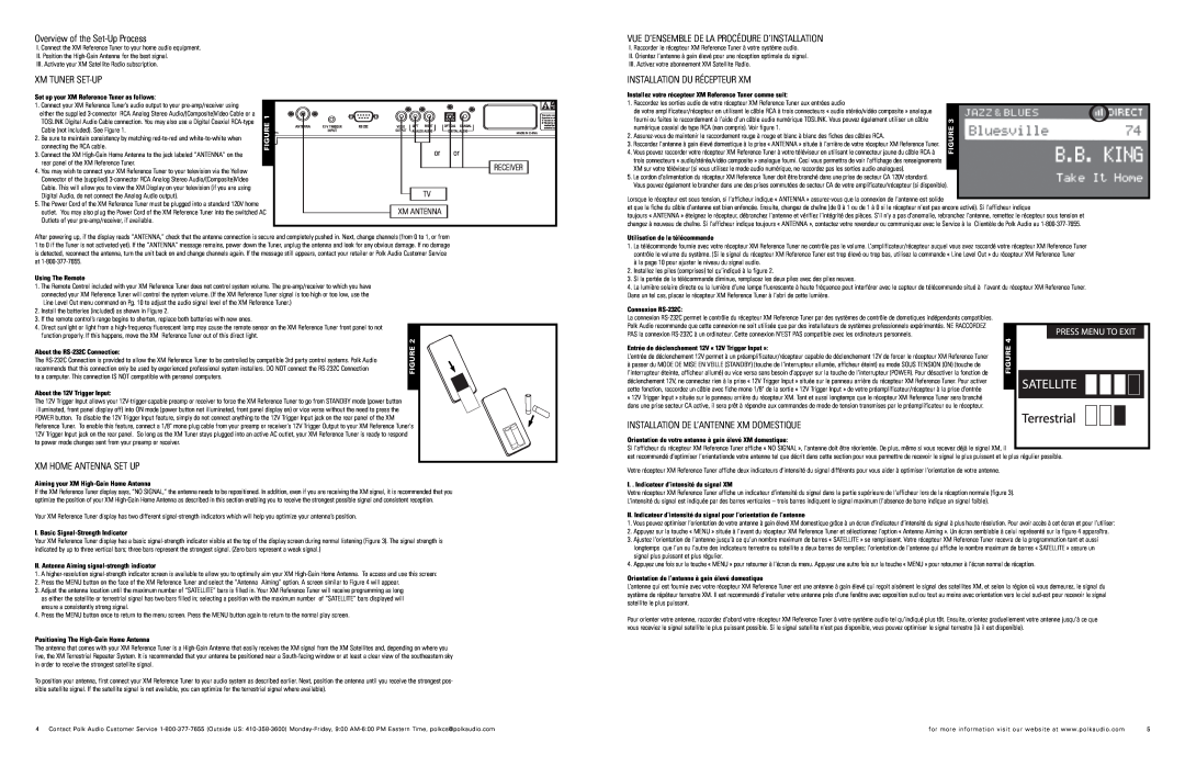 Polk Audio XRt12 owner manual Overview of the Set-UpProcess, Xm Tuner Set-Up, Vue D’Ensemble De La Procédure D’Installation 