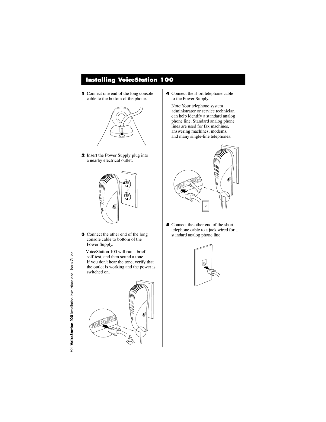 Polycom 100 installation instructions Installing VoiceStation 