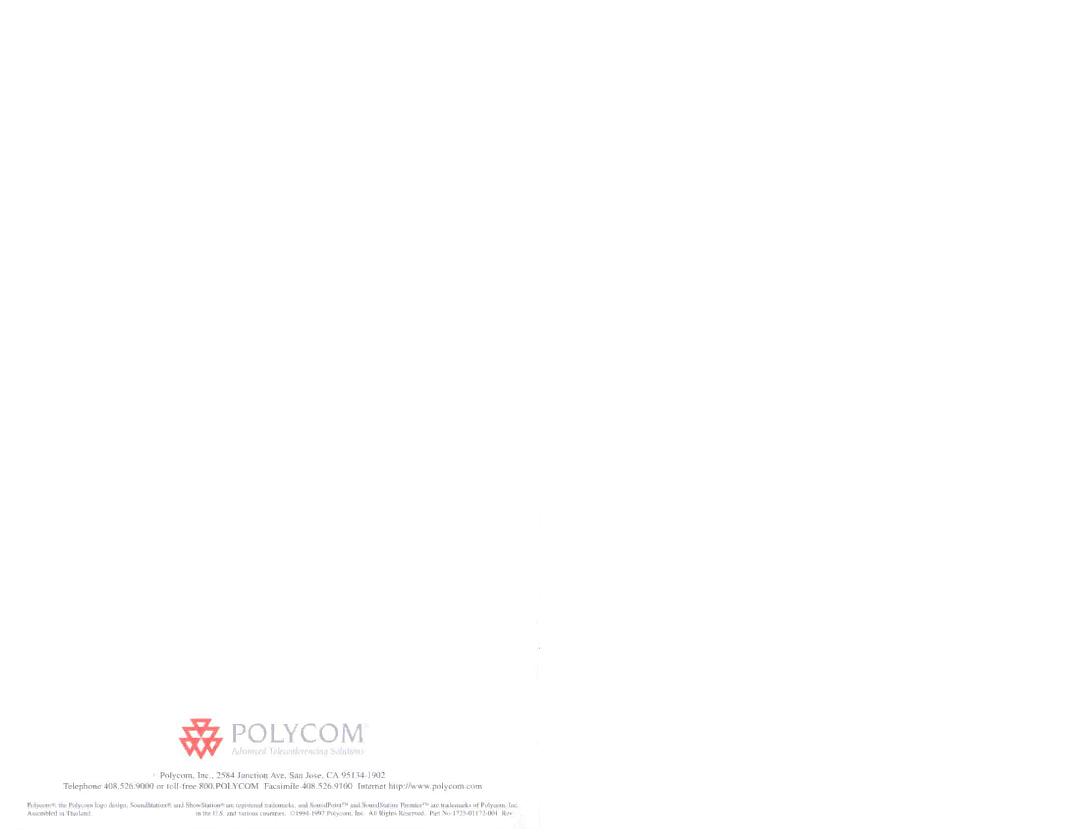Polycom 110 V manual 