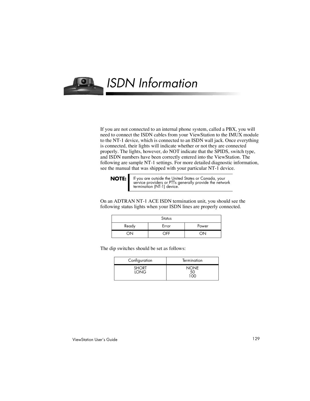 Polycom 128, 512, MP manual Isdn Information 