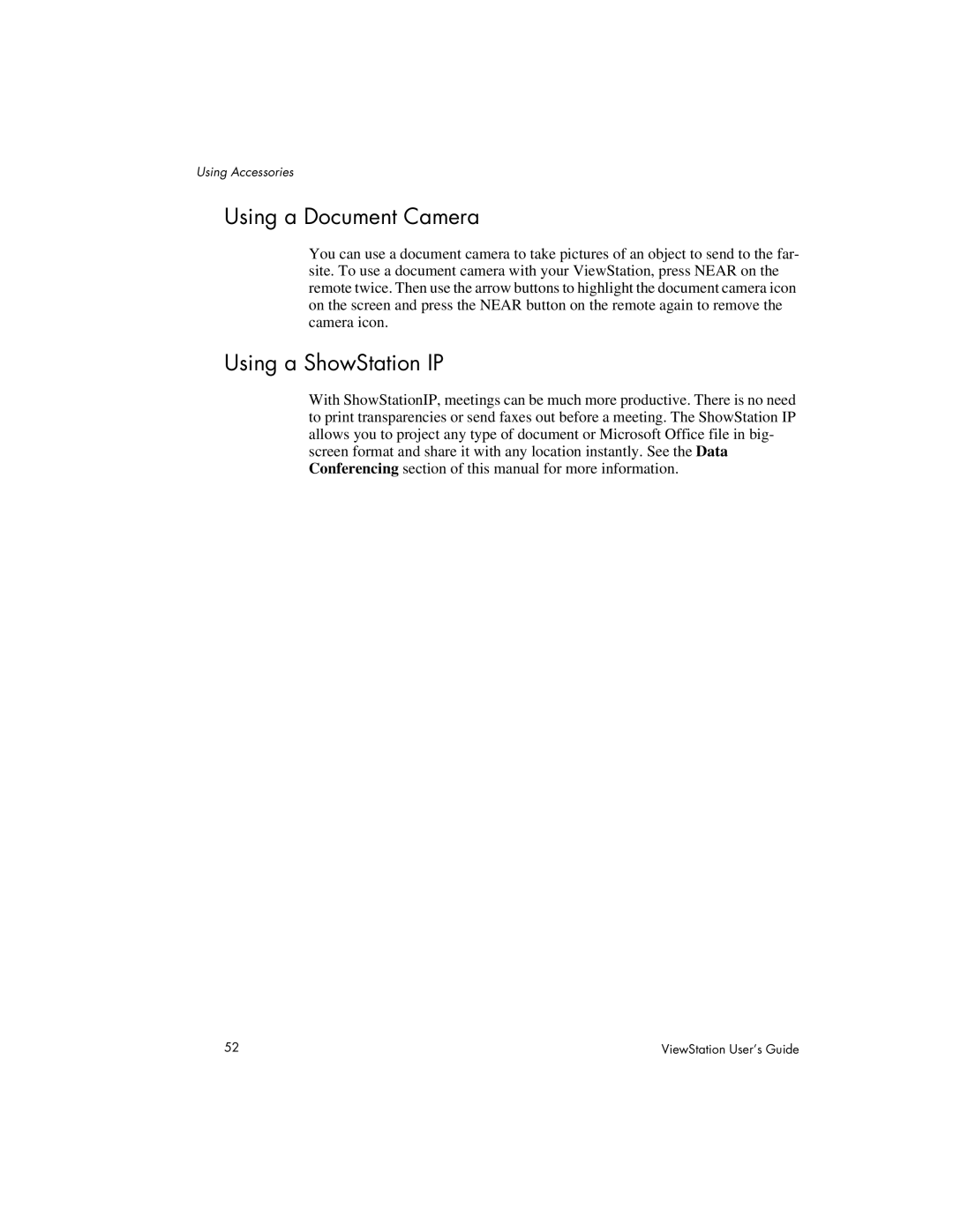 Polycom 512, 128, MP manual Using a Document Camera, Using a ShowStation IP 