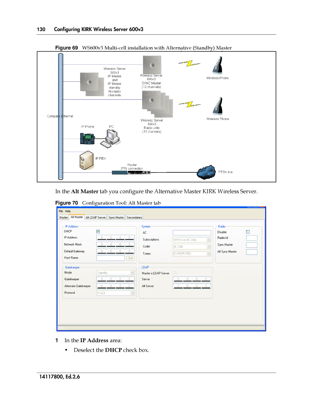 Polycom 14117800 manual Configuration Tool Alt Master tab 