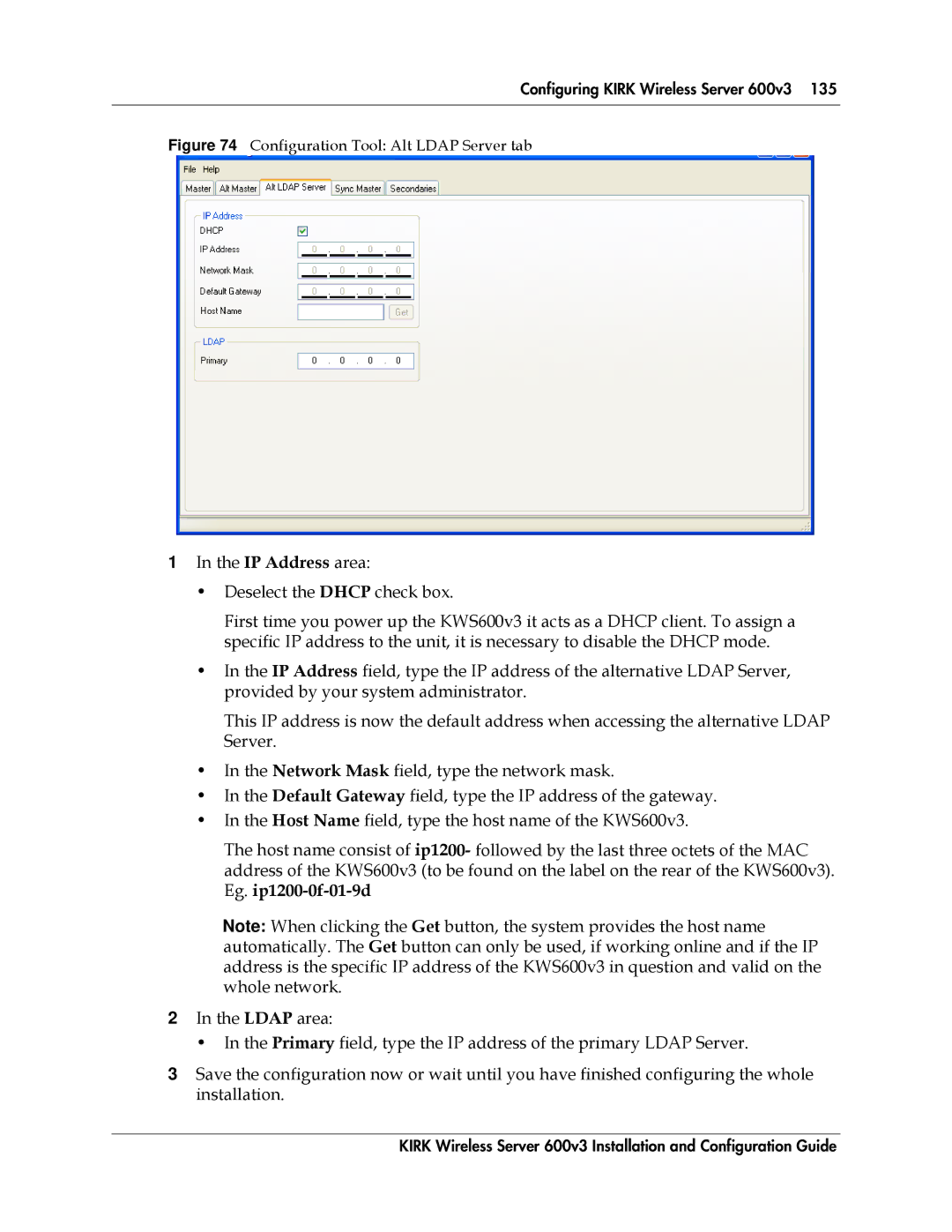 Polycom 14117800 manual Configuration Tool Alt Ldap Server tab 