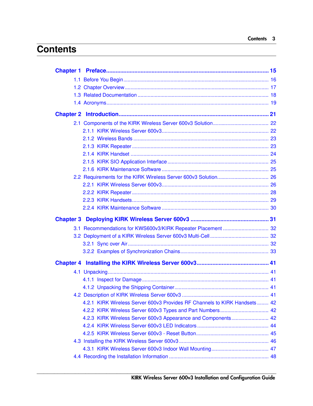 Polycom 14117800 manual Contents 