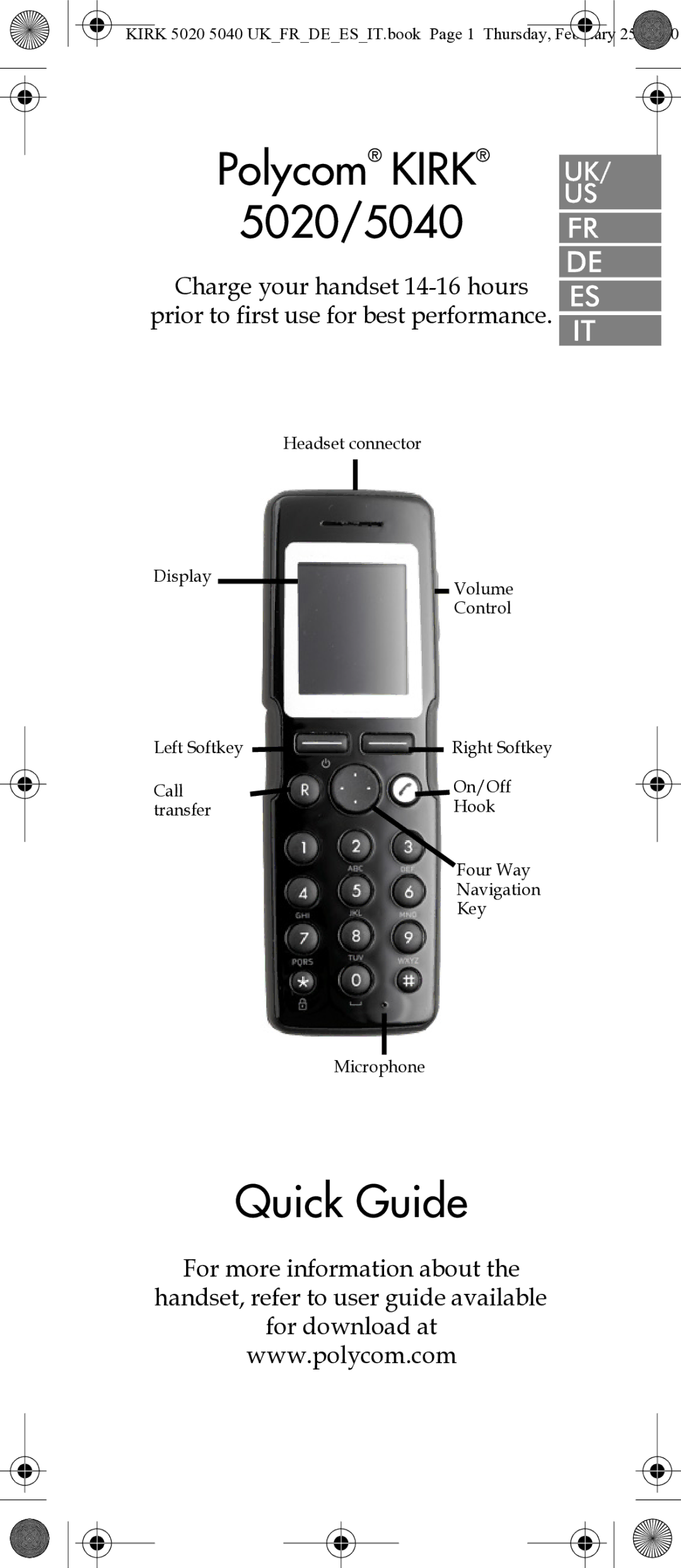 Polycom 14171914-HD manual Quick Guide 