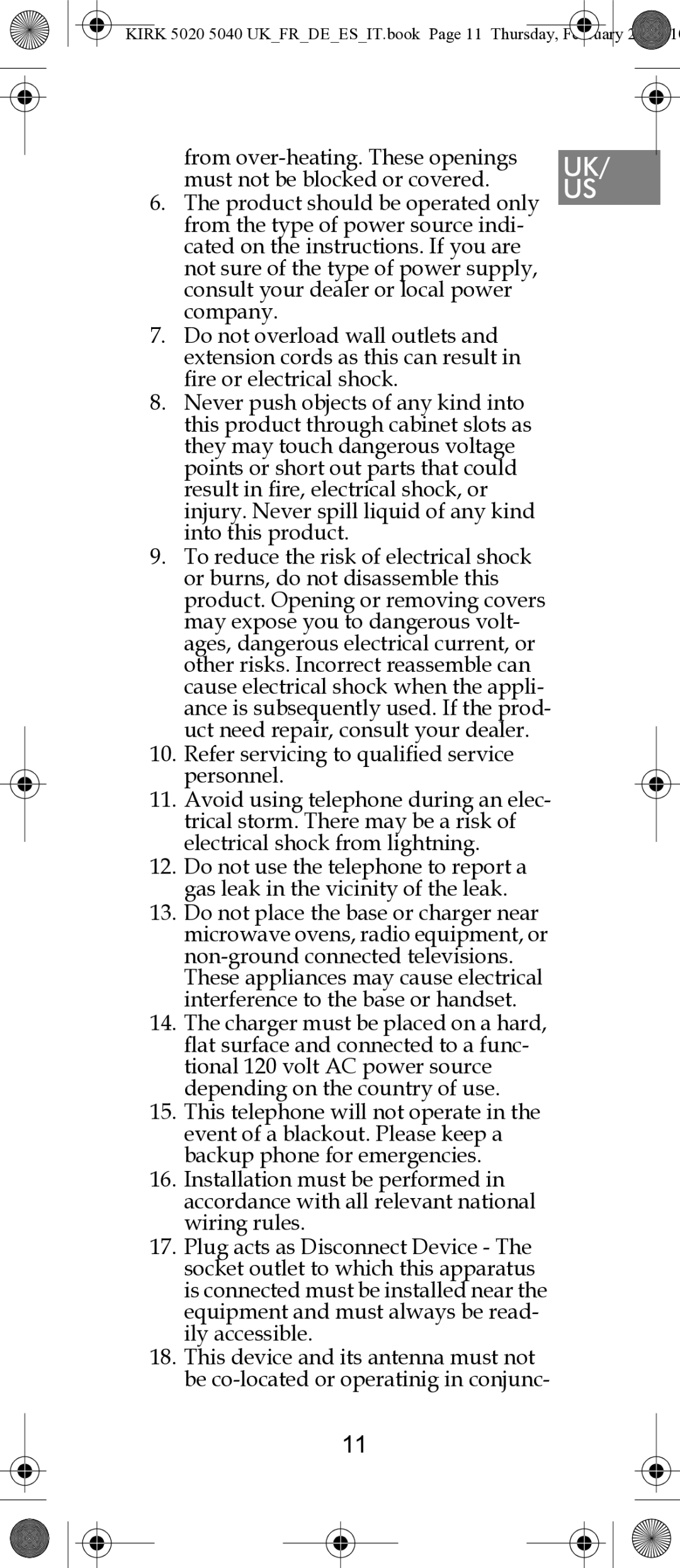 Polycom 14171914-HD manual Kirk 5020 5040 UKFRDEESIT.book Page 11 Thursday, February 