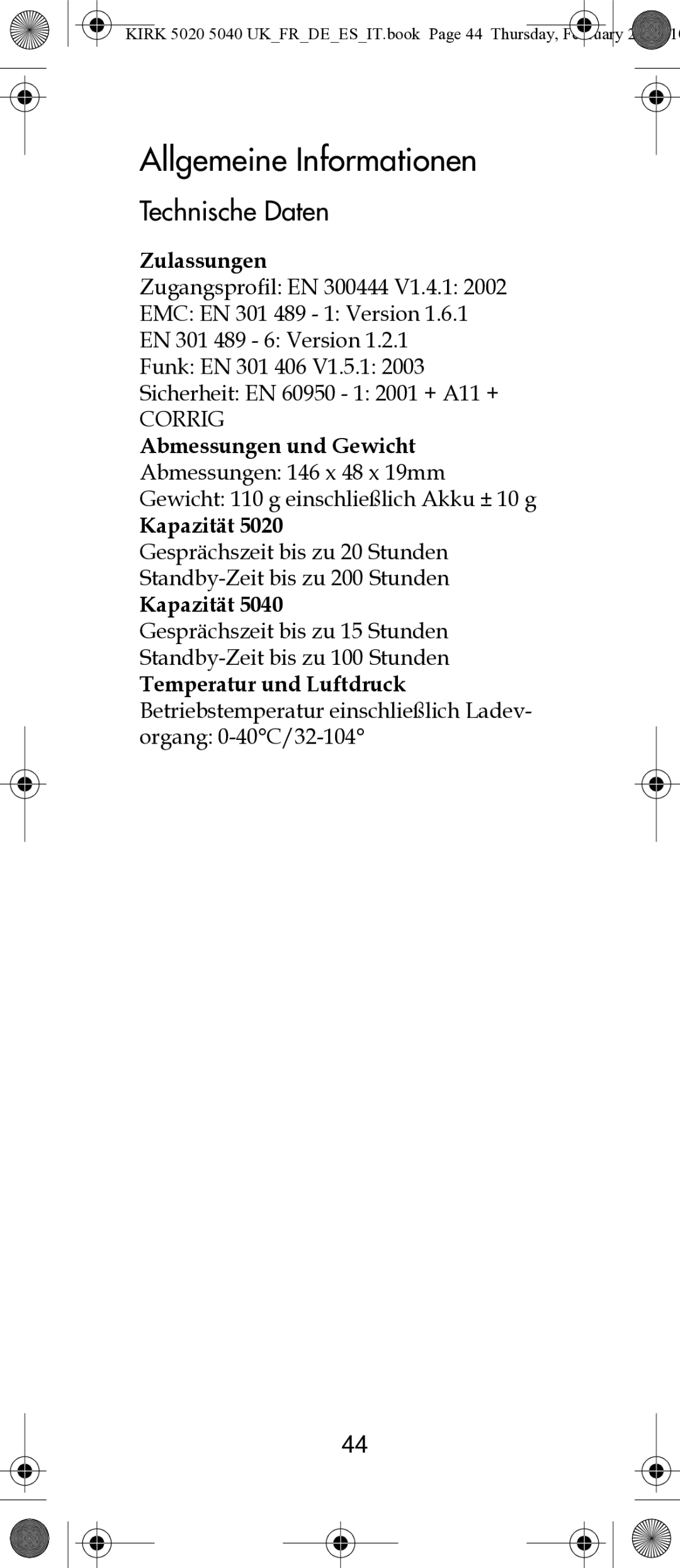 Polycom 14171914-HD manual Allgemeine Informationen, Technische Daten 