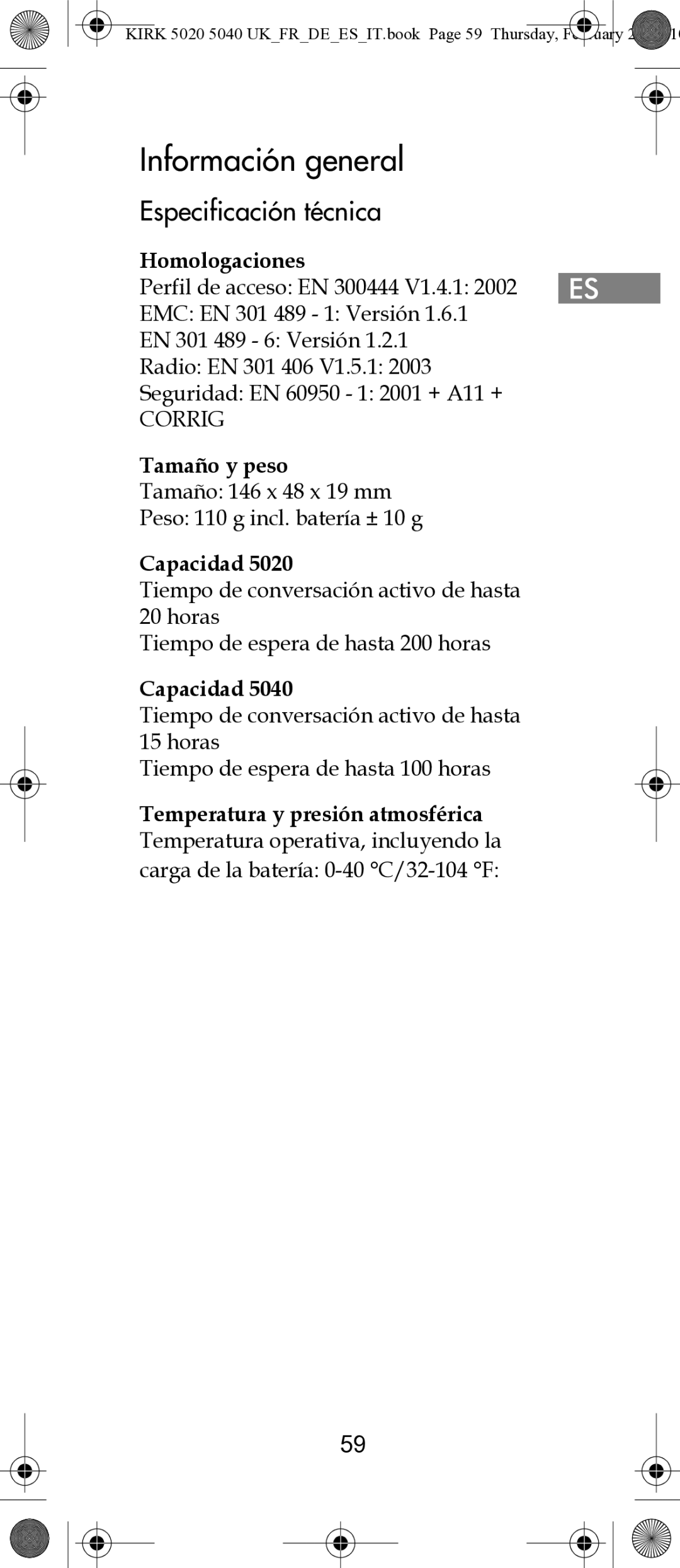 Polycom 14171914-HD manual Información general, Especificación técnica 