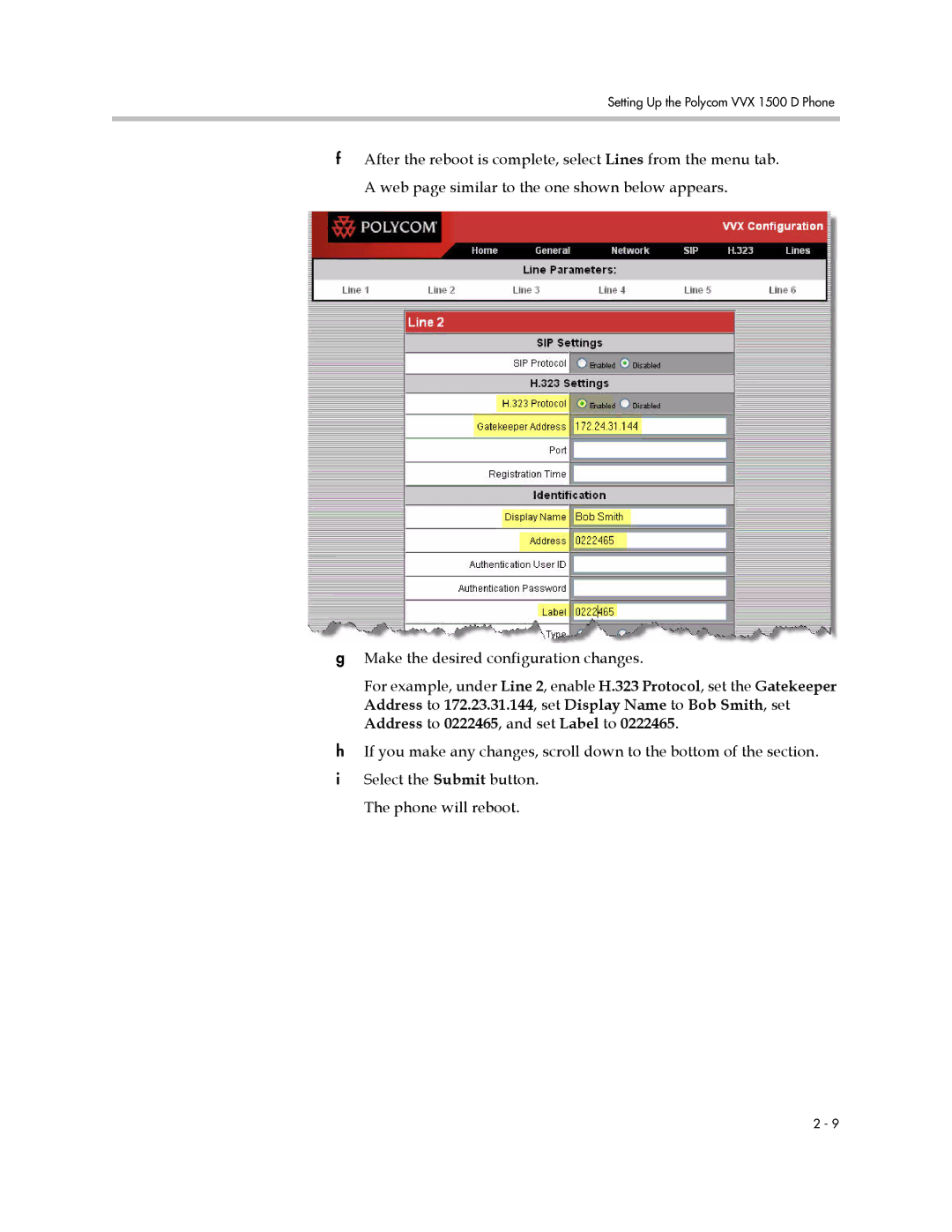 Polycom manual Setting Up the Polycom VVX 1500 D Phone 