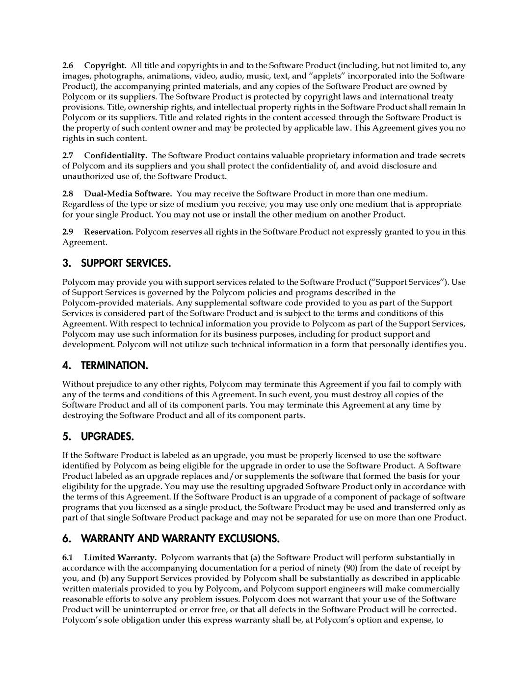 Polycom 1500 manual Support Services 