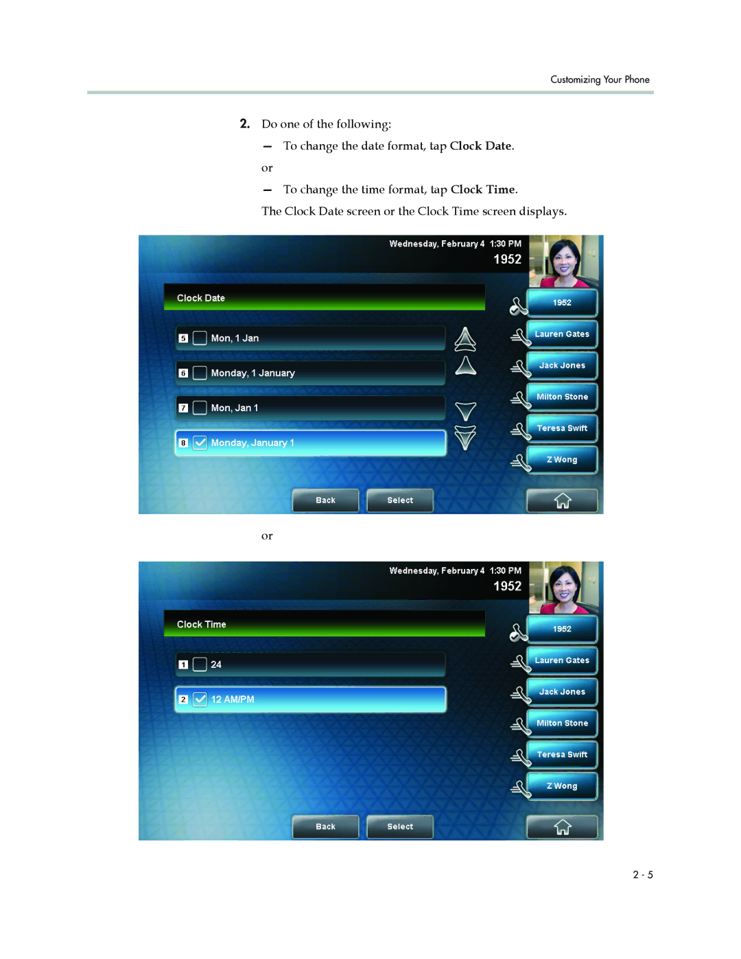 Polycom 1500 manual Customizing Your Phone 