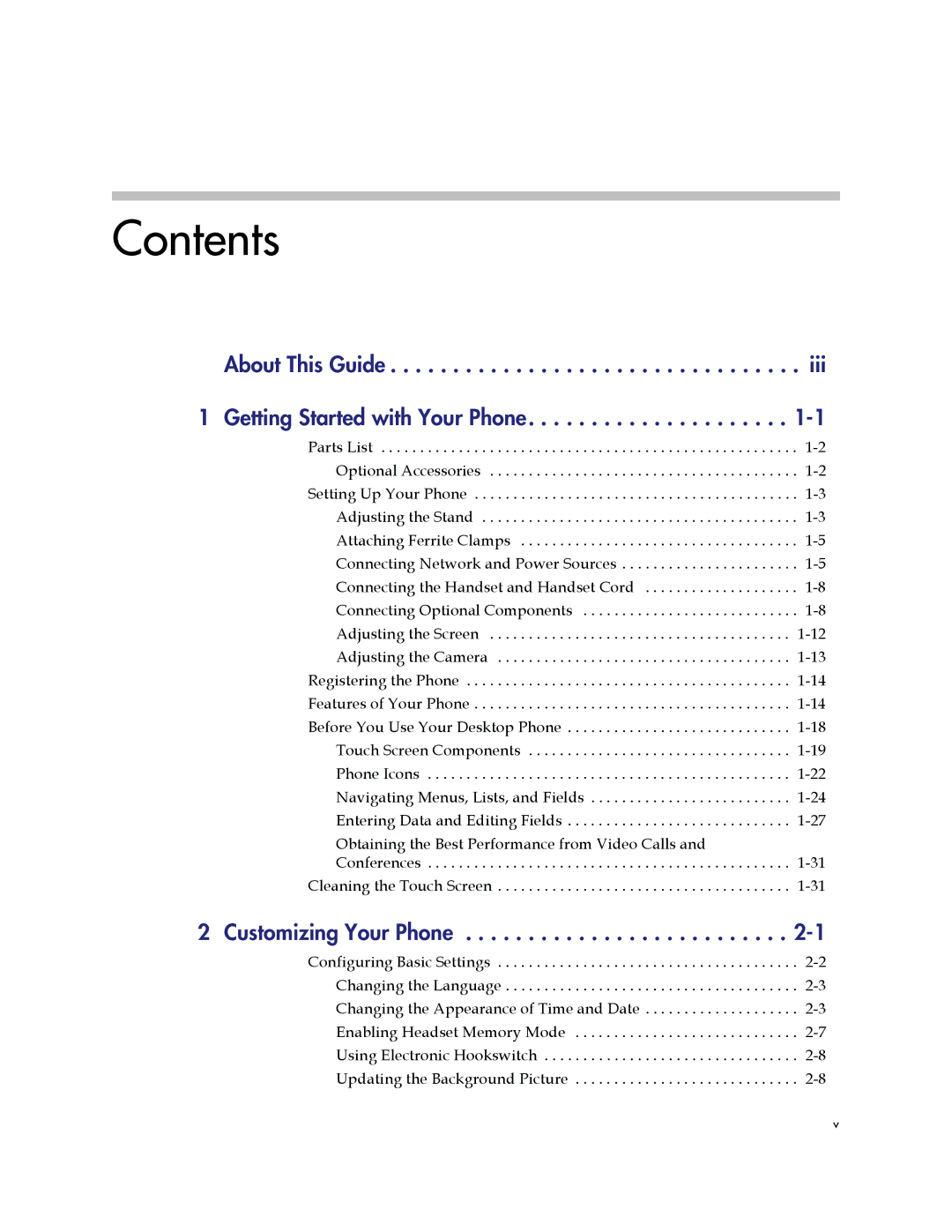 Polycom 1500 manual Contents 