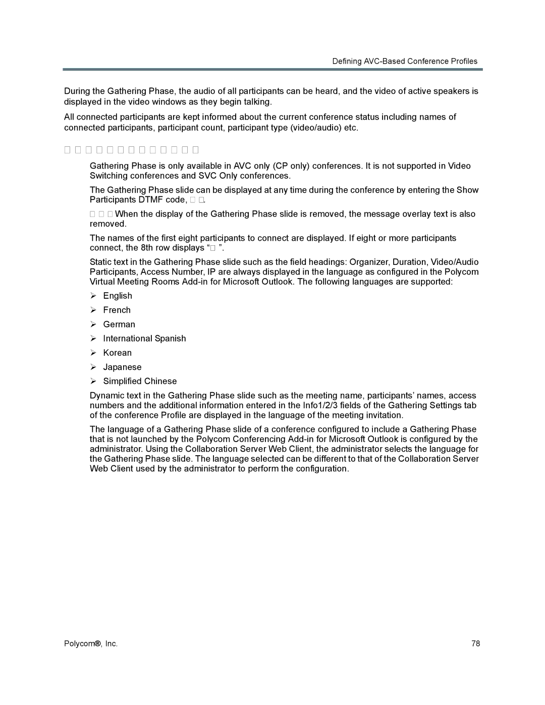 Polycom 1500/1800/2000/4000 manual Gathering Phase Guidelines 