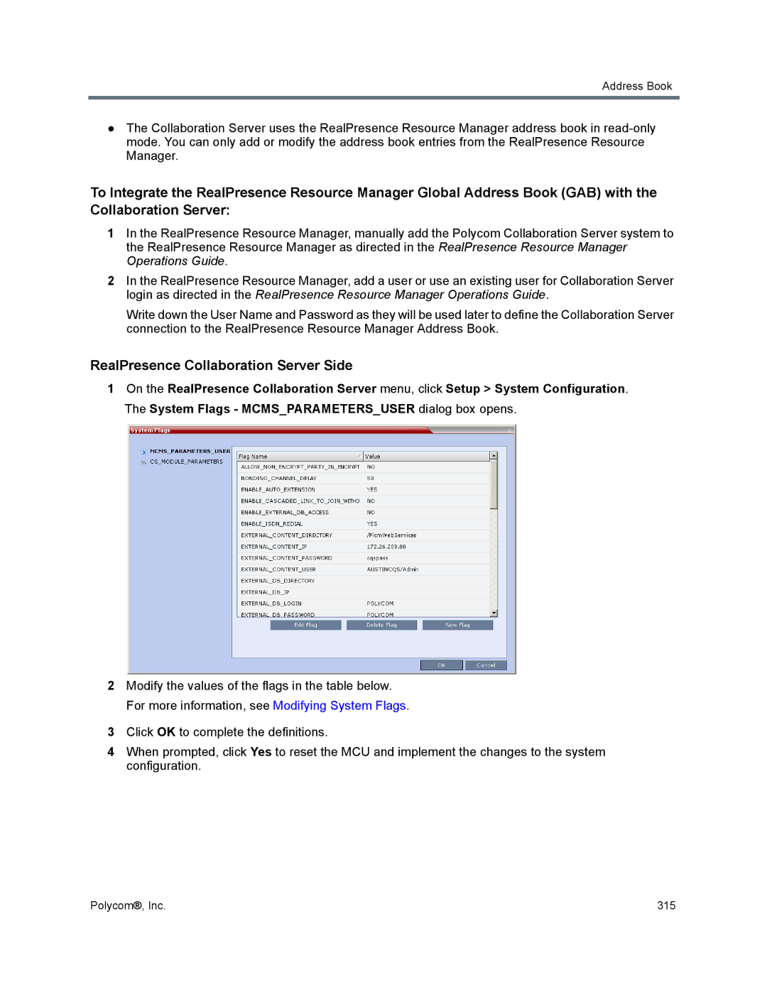 Polycom 1500/1800/2000/4000 manual RealPresence Collaboration Server Side 