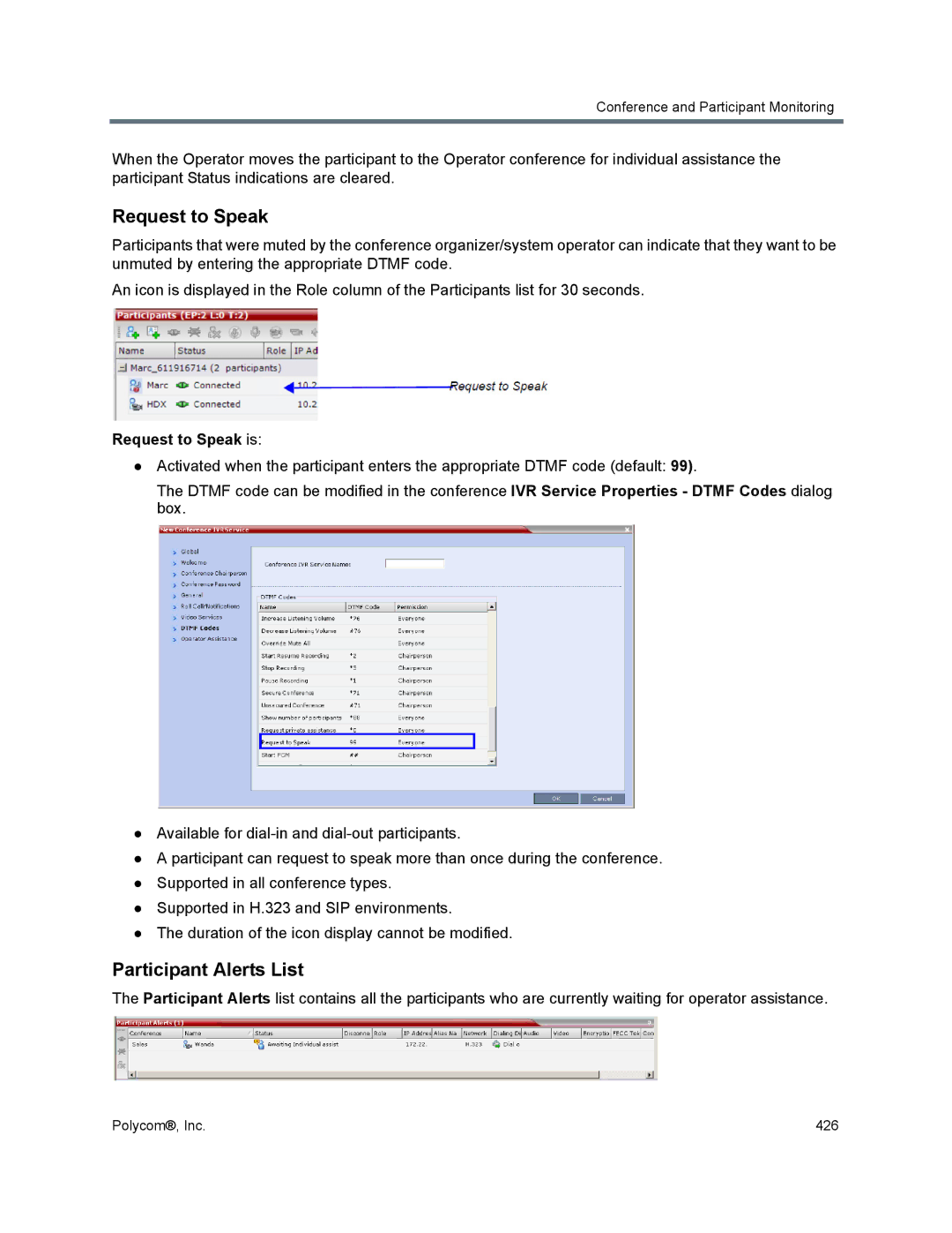 Polycom 1500/1800/2000/4000 manual Request to Speak is 