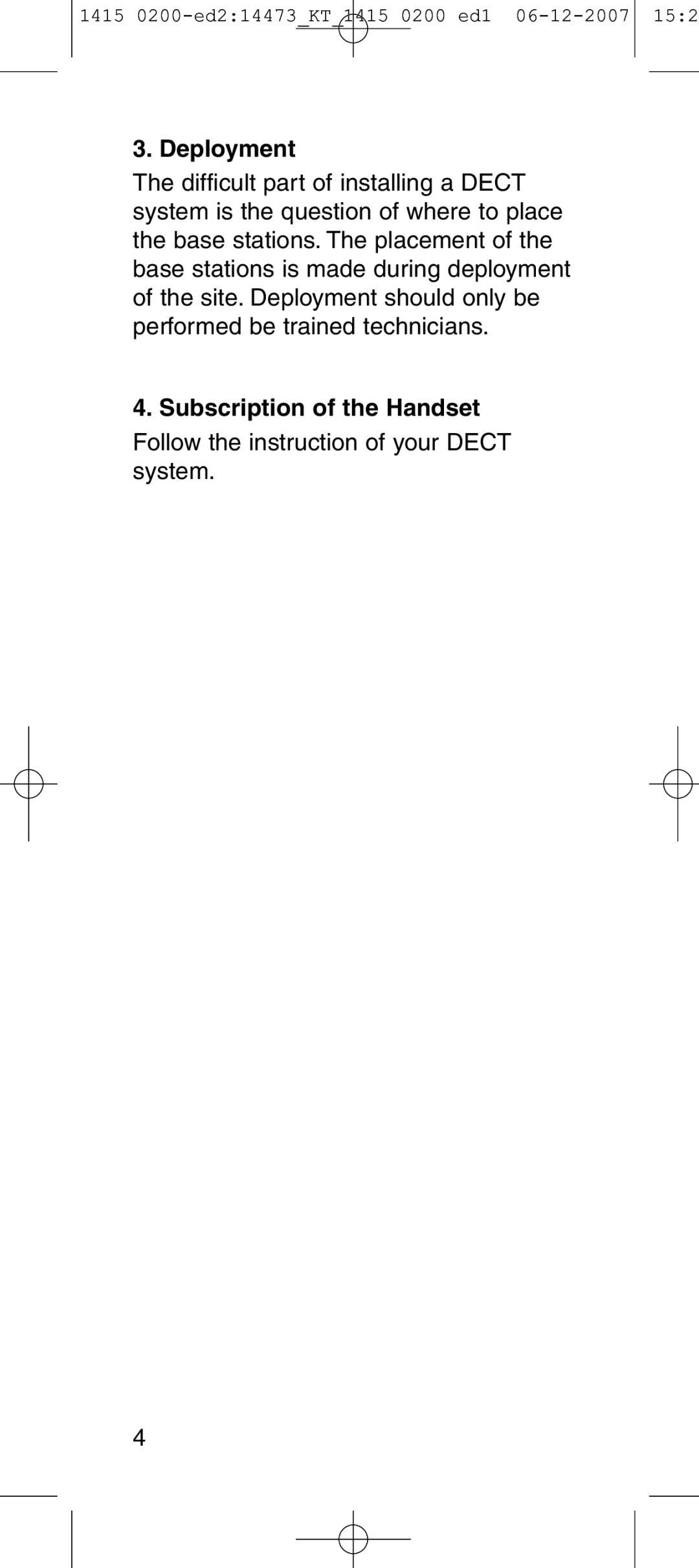 Polycom 1610 manual Deployment, Subscription of the Handset 